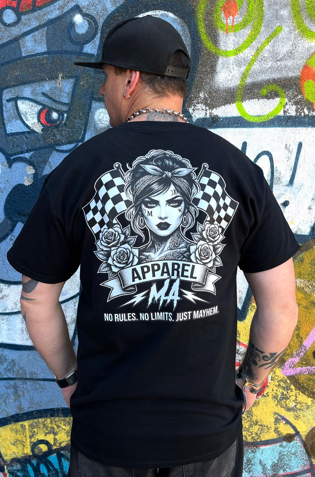 Mayhem Apparel Tattoo Queen Graphic T-Shirt - Black