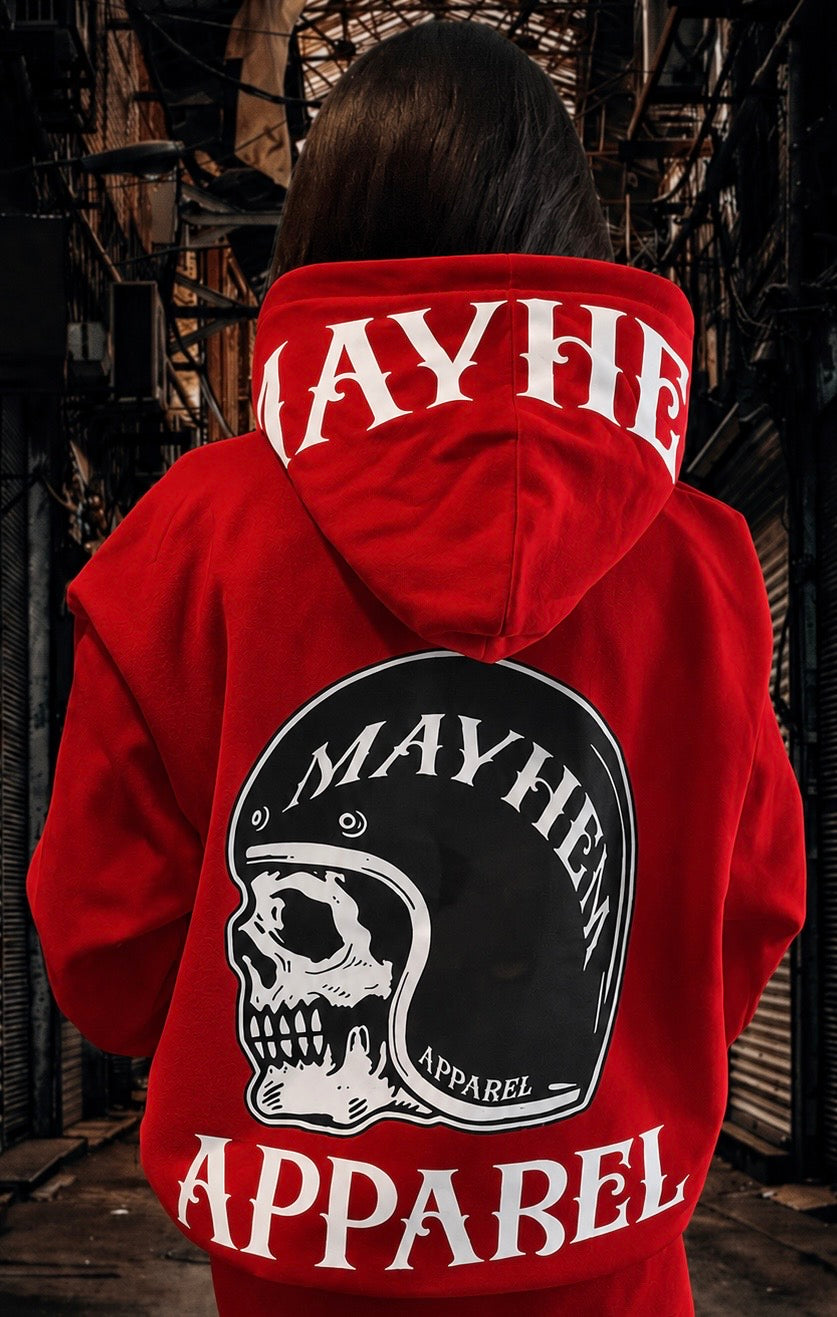MAYHEM DEATHMARK RED HOODIE