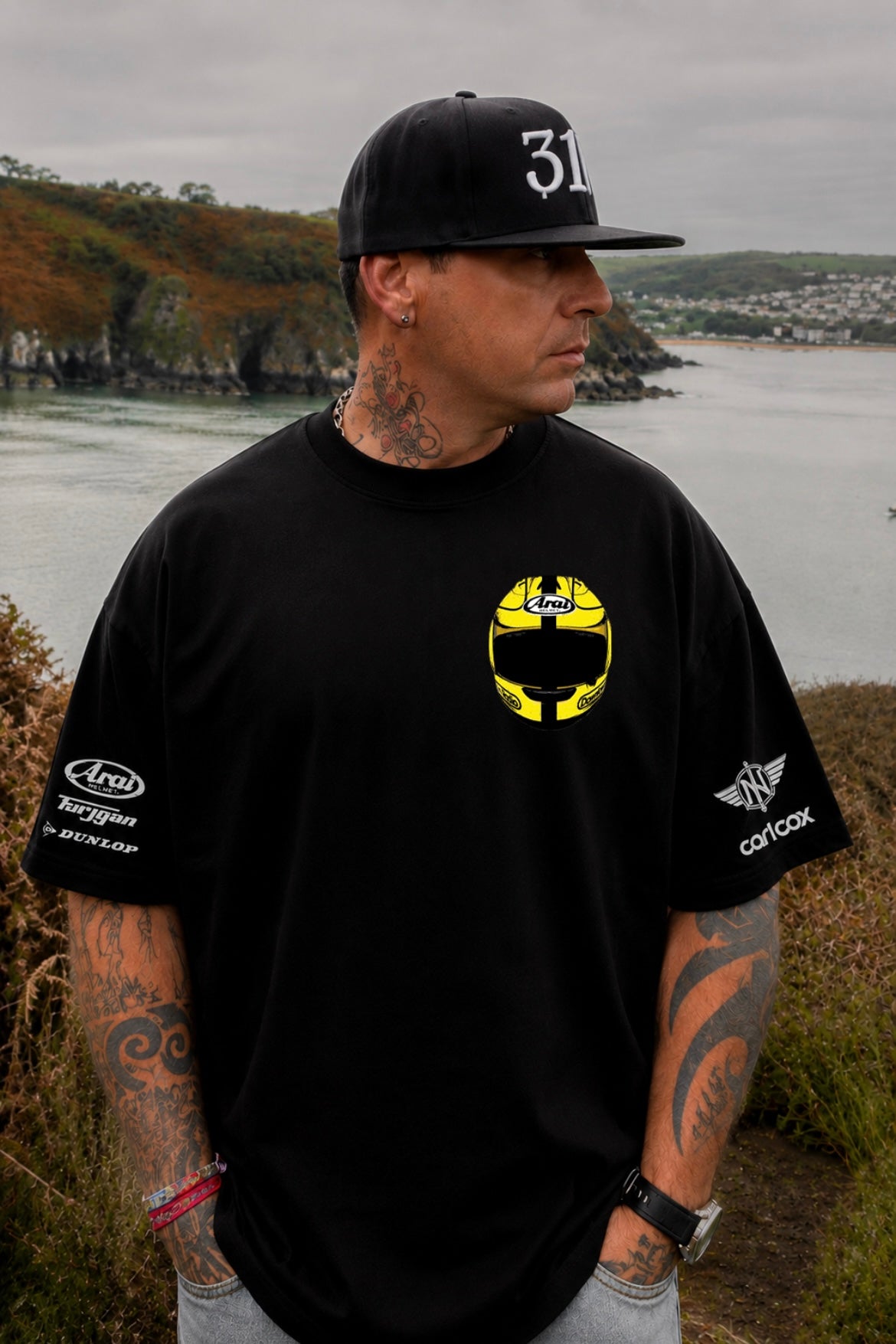 JOEY DUNLOP LIMITED EDITION RACING LEGEND OVERSIZED LOOK T-SHIRT