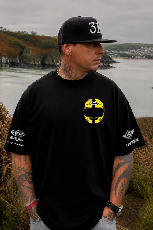 JOEY DUNLOP LIMITED EDITION RACING LEGEND OVERSIZED LOOK T-SHIRT