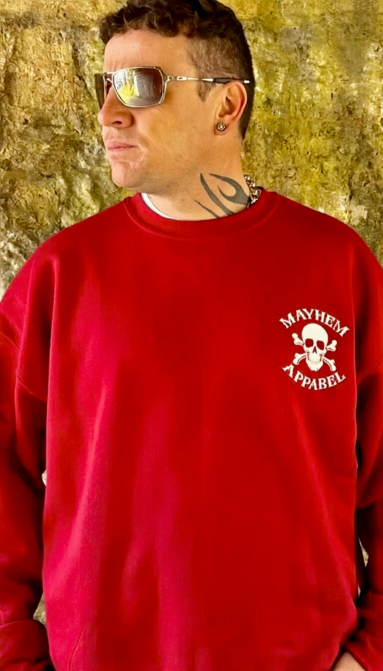 MAYHEM APPAREL 666 RED SWEATER