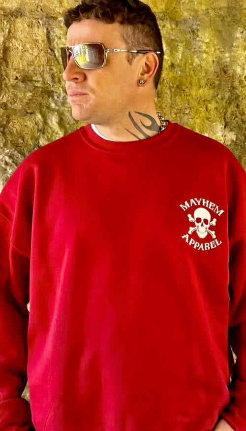 MAYHEM APPAREL 666 RED SWEATER