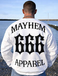 MAYHEM APPAREL 666 WHITE SWEATER