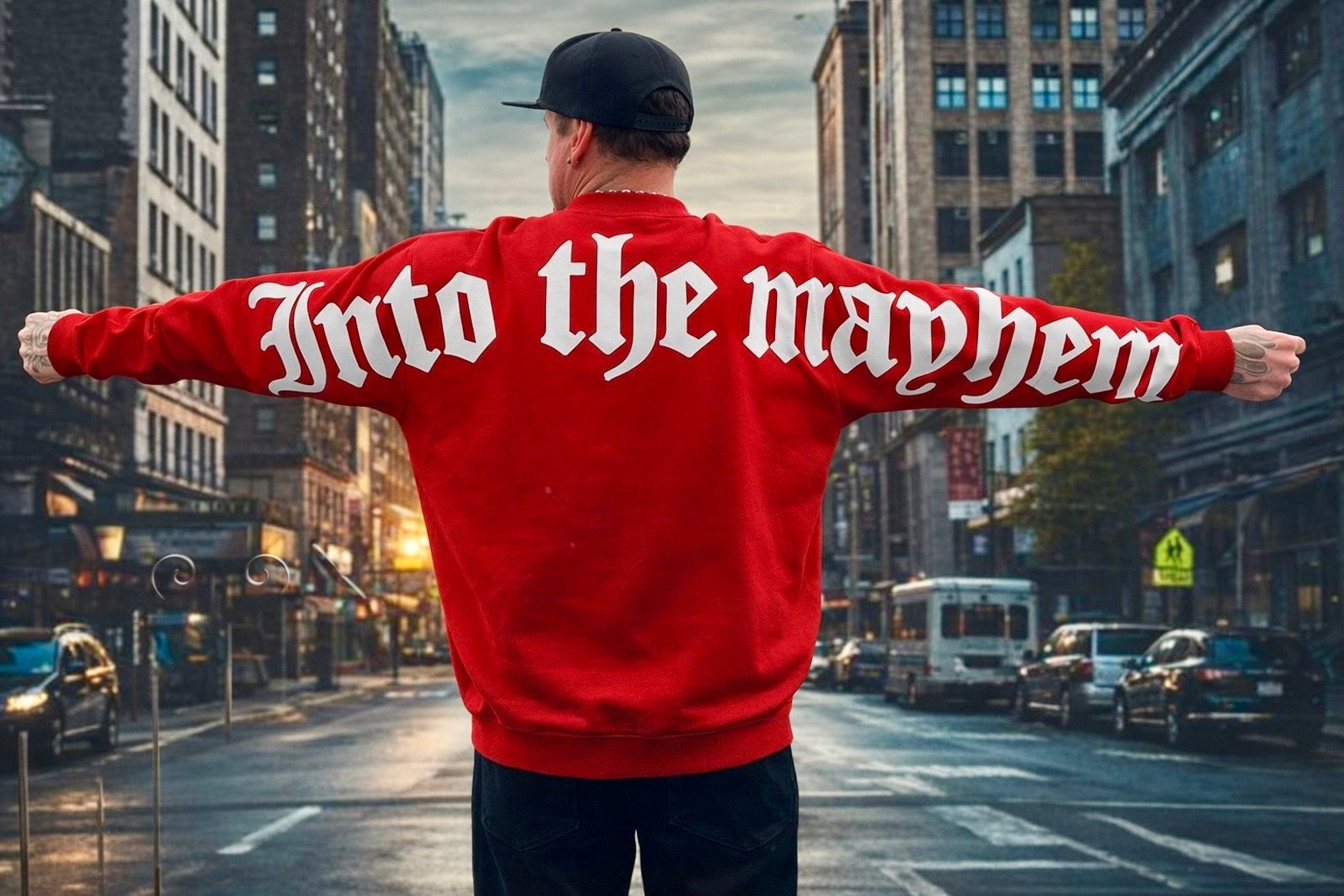 INTO THE MAYHEM SWEATER