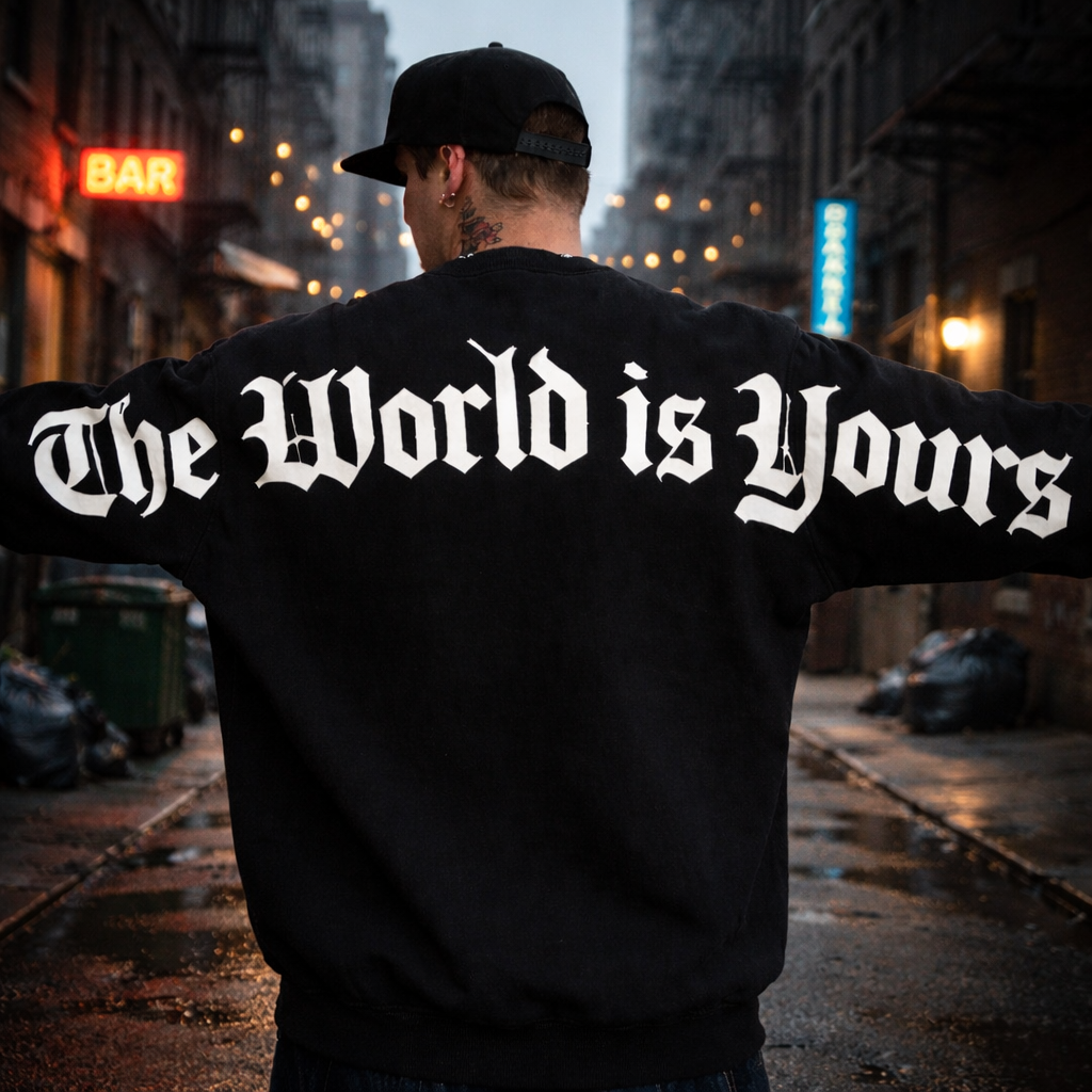THE WORLD IS YOURS SWEATER
