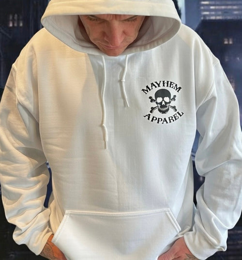 INTO THE MAYHEM WHITE HOODIE